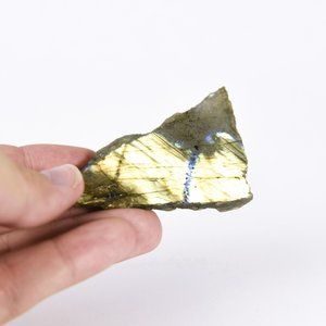 Natural Rough Labradorite feldspar Crystal Specimen 1 polished side 0006
